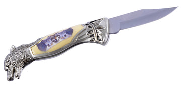 Klappmesser Wolfskopf u.Wölfen