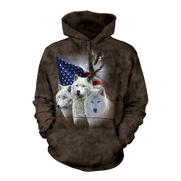 Patriotic Wolves USA Flag Animal