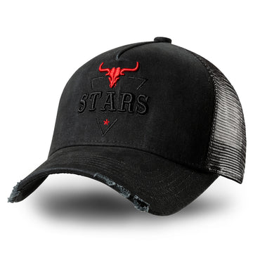 TRUCKER CAP STARS BLACK