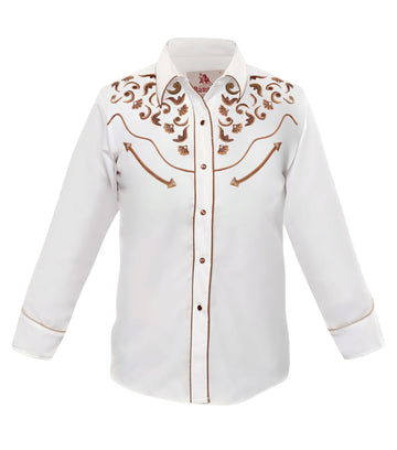 JESSE WESTERN SHIRT KIDS WHITE