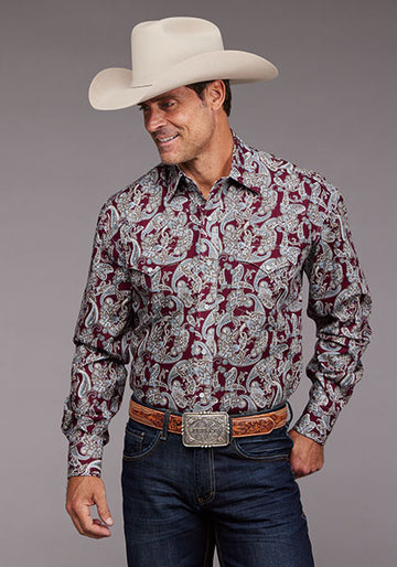 Stetson Men Shirt Paisley rot