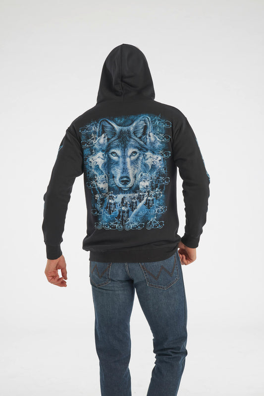 Wolves and Biker Kapuzenjacke