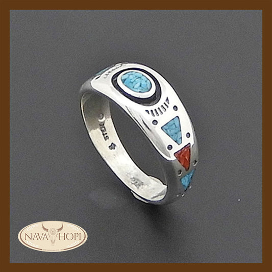 Ring Turquoise & Coral