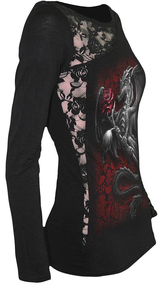 Spiral Dragon Rose Longshirt