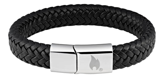 Braided leather bracelet