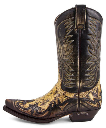 Sendra Boots 3241 P Cuervo Tierra Piton 075 Westernstiefel