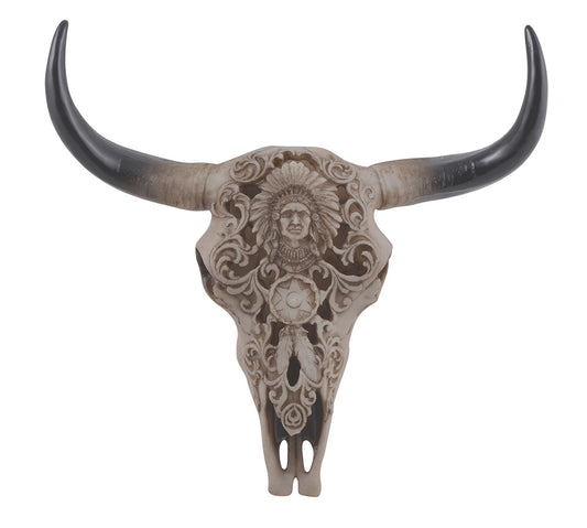 Stierschädel Indianermotiv