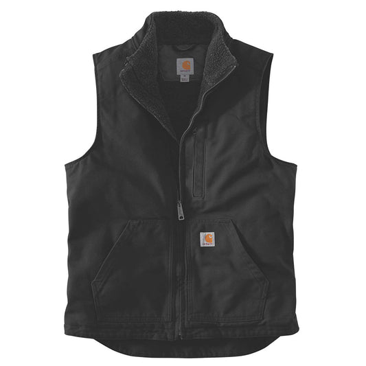 WASHED DUCK LINED MOCK-NECK VEST