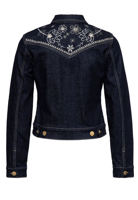 Damen Western Denim Jacket "Flowers"