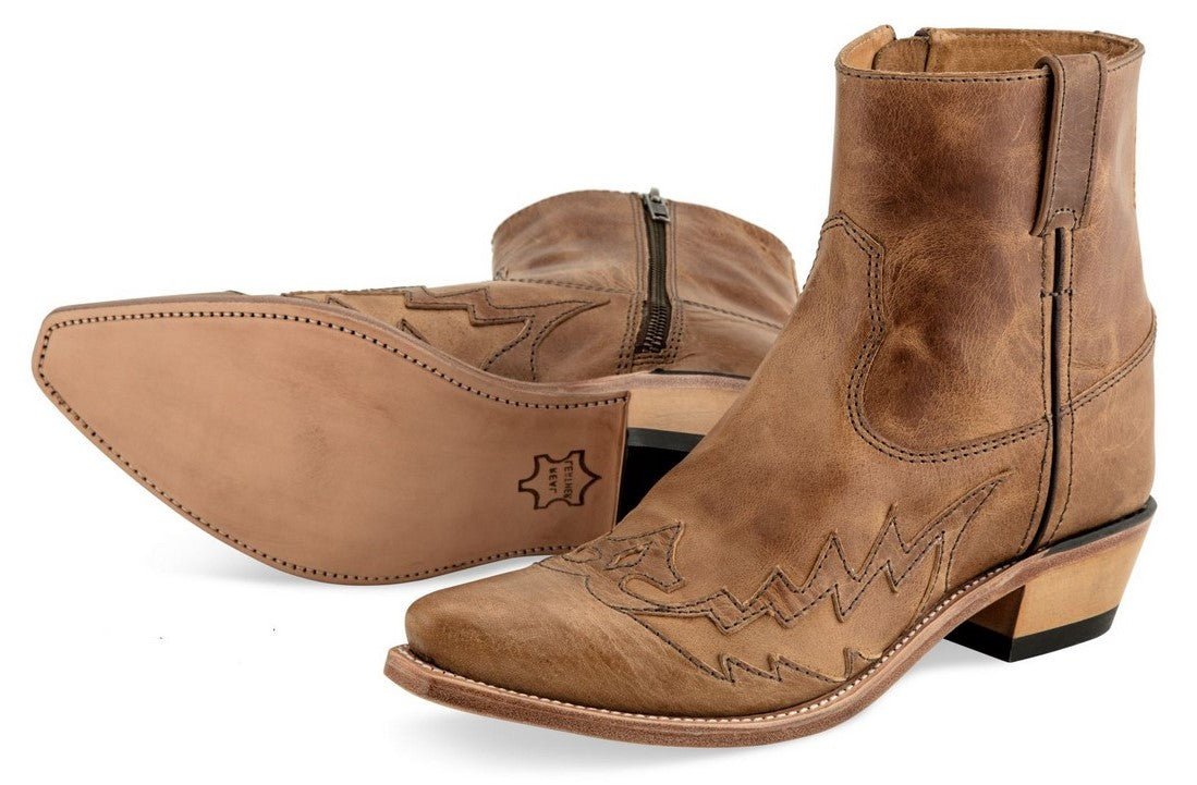 Old West Stiefel Tan Fry in Braun aus Leder