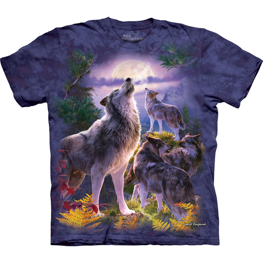 Wolfpack Moon Adult Wolves T Shirt