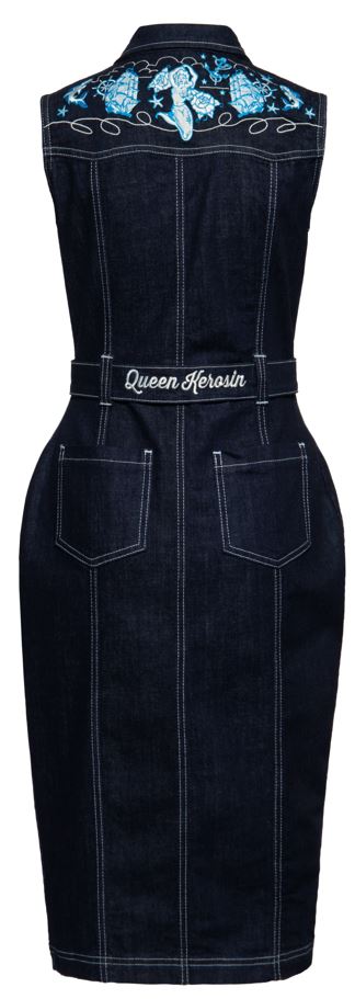 Sailor Denim Pencil Kleid