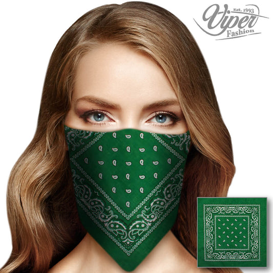 Bandana Kopftuch Halstuch Paisley Farbe Grün