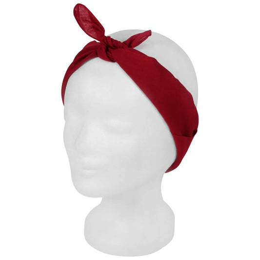 Bandana Kopftuch Halstuch Unifarben Farbe Dunkelrot
