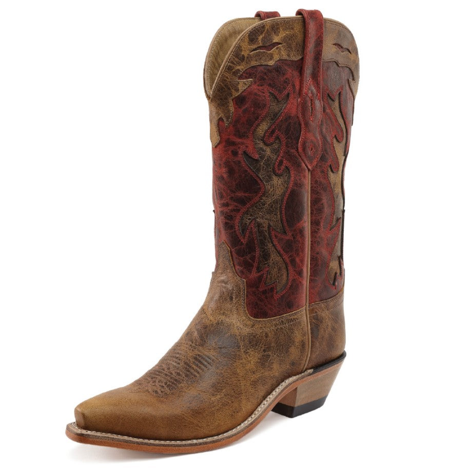 Old West Stiefel Fox Cave in Braun aus Leder