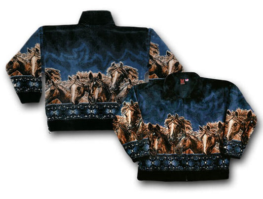Fleece Jacke Western Horse Light