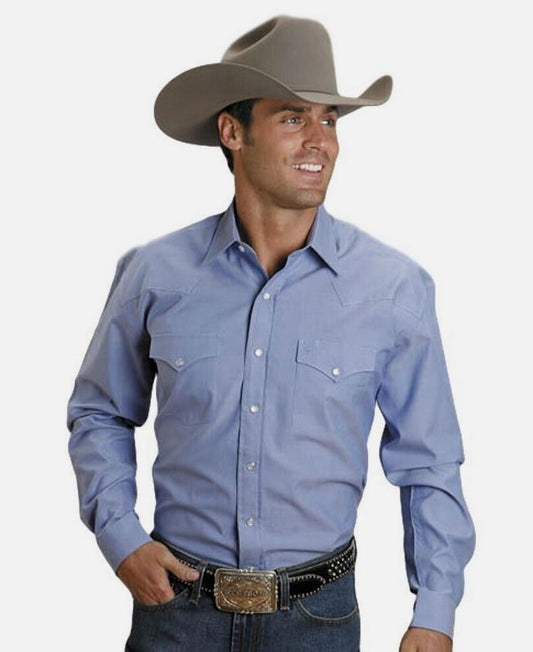 Stetson Mens Solid Pinpoint Oxford Shirt