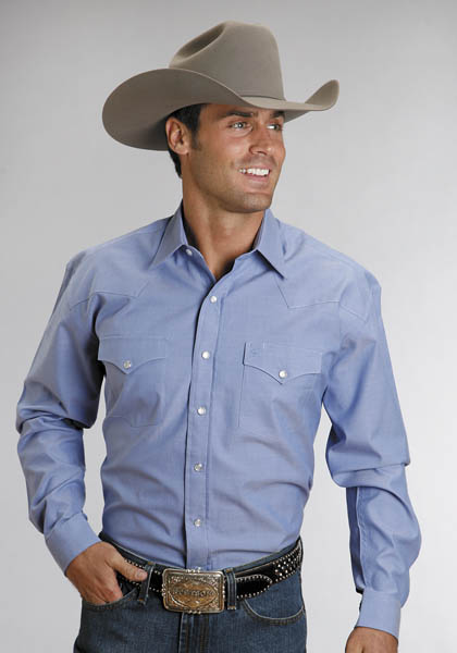 Stetson Mens Solid Pinpoint Oxford Shirt