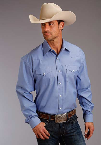 Stetson Mens Solid Pinpoint Oxford Shirt
