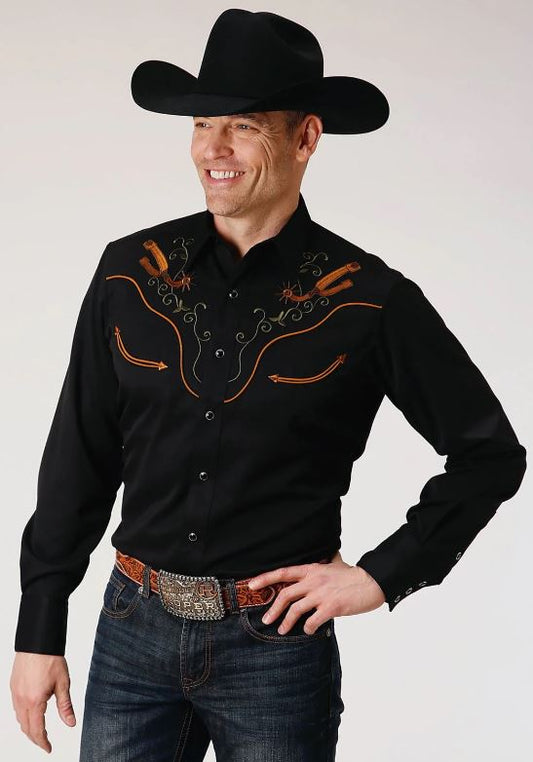 Roper Mens Poly Rayon Retro Shirt