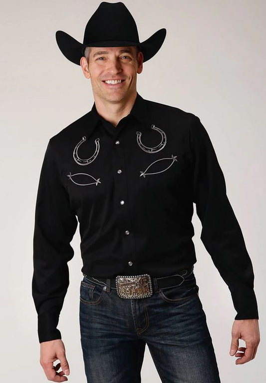 Roper Mens Poly Retro Shirt