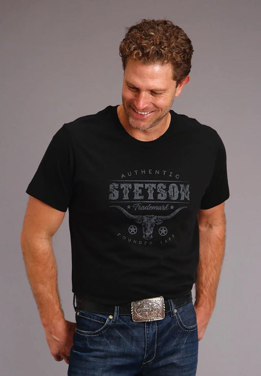 Stetson Mens Steer Head Trademarker T-Shirt