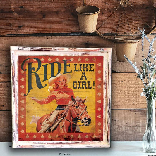Ride Like a Girl - Gerahmtes Bild