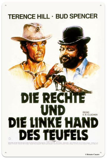 20x30 Blechschild Rechte und Linke Hand des Teufels