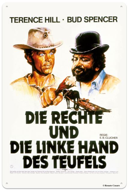 20x30 Blechschild Rechte und Linke Hand des Teufels
