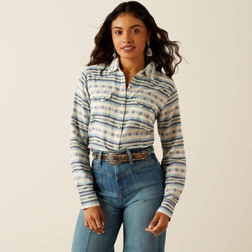 SEASIDE SERAPE SNP LS SHRT GEO STRM