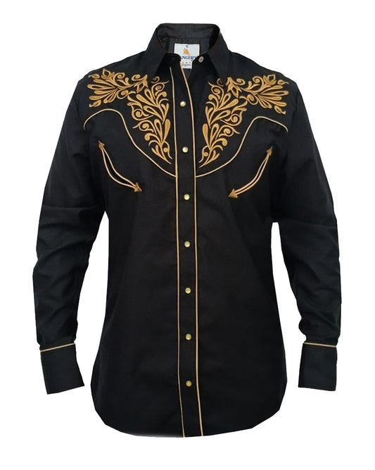 TRAVIS WESTERN SHIRT BLACK