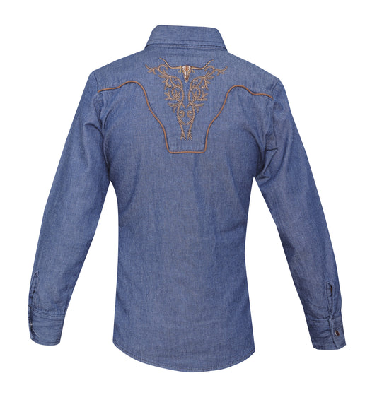 LANDON WESTERN SHIRT KIDS DENIM