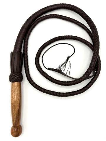 Peitsche frisco mit Holzgriff Braun 2,5m