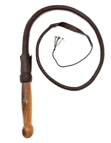 Peitsche frisco mit Holzgriff Braun 1,6m