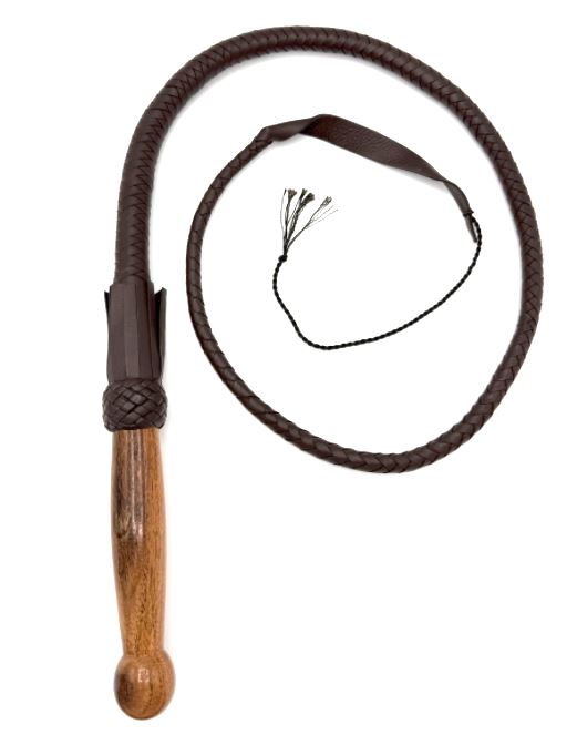 Peitsche frisco mit Holzgriff Braun 1,6m