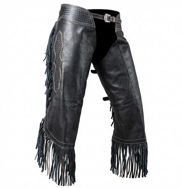 Western Chaps Rindsleder schwarz