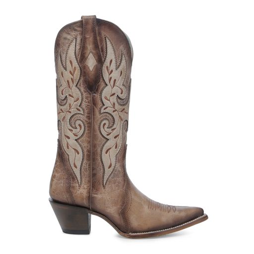LD STRAW EMBROIDERY & OVERLAY POINTED TOE