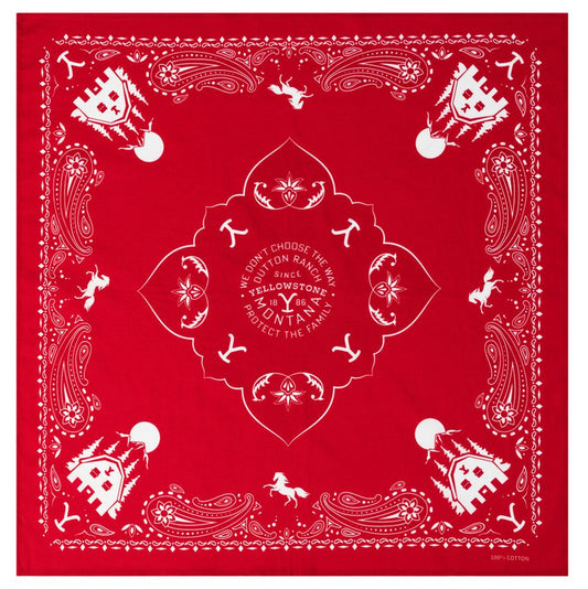 YELLOWSTONE BANDANA-17 -red