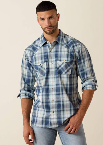 Retro Heathcliff Fitted Western Snap Shirt